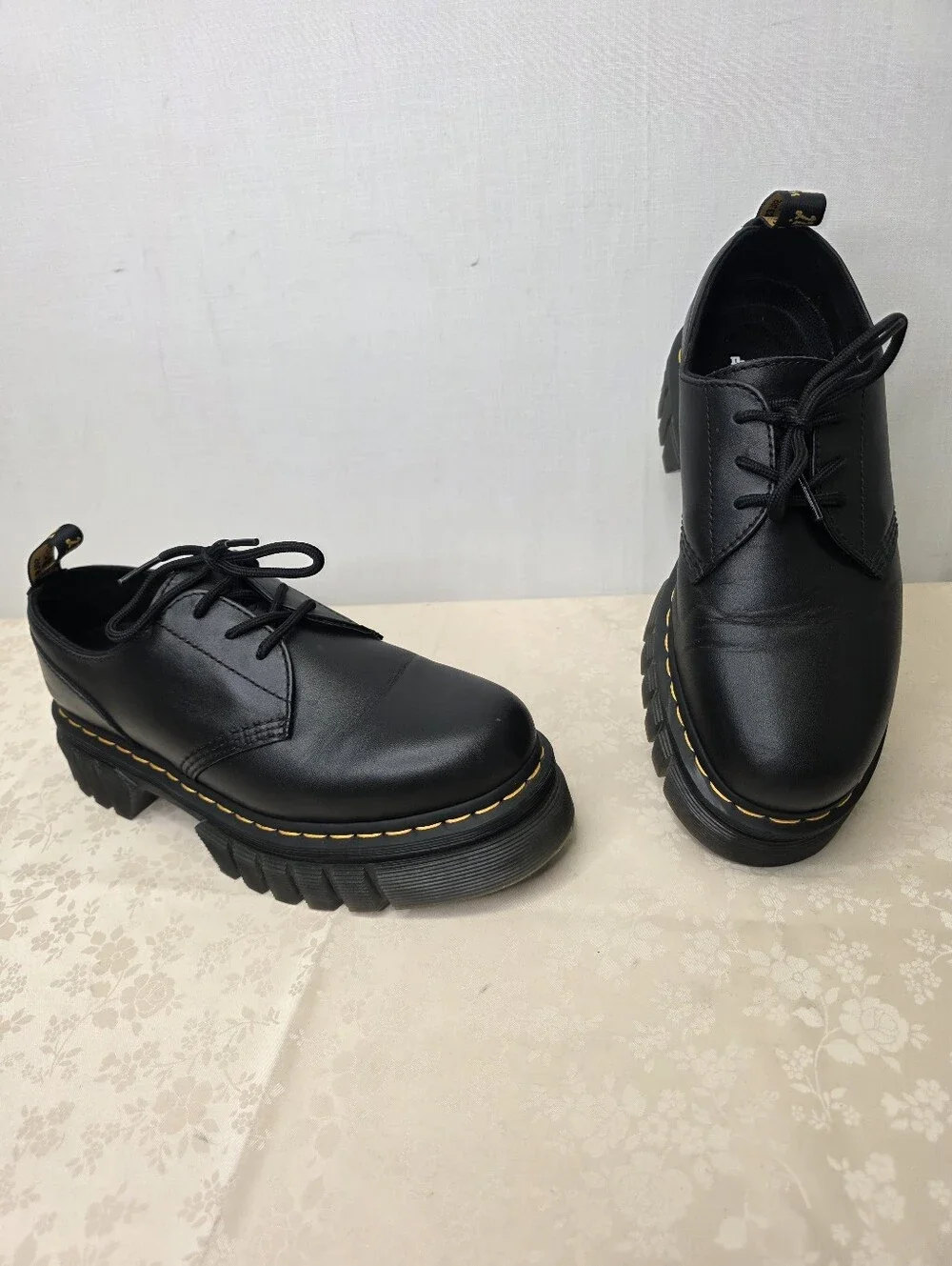 Dr. Martens Audrick 3-Eye Platform Oxford Shoes Black Women’s Size 10 / EU 42